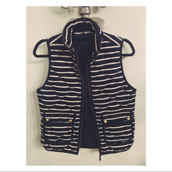 J. Crew Jackets & Blazers - JCREW Quilted Striped Vest